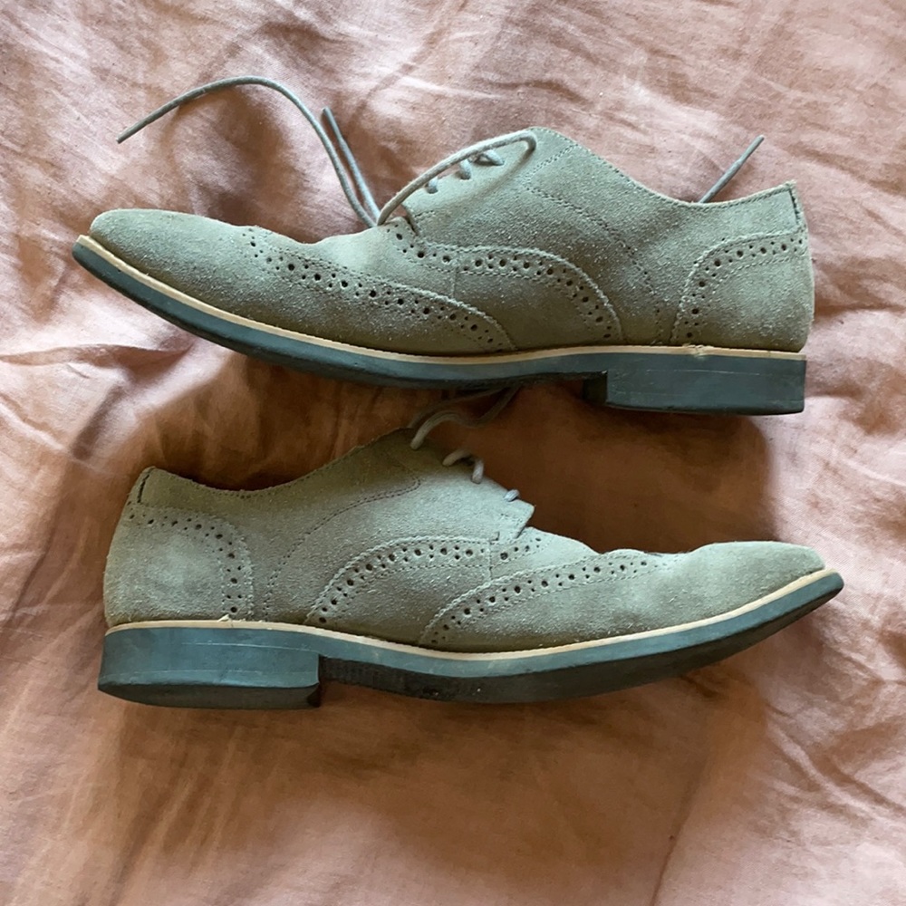 Grey men’s dress shoes